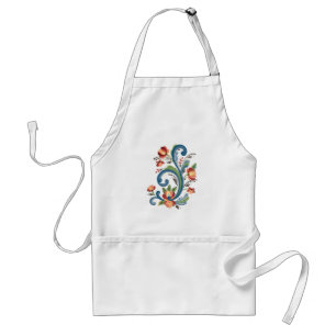 Rosemaling Blue und Red Schürze