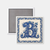 Rosemaling Monogram-Preußisch Blau
