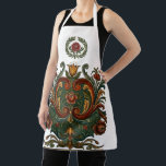 rosemaling schürze<br><div class="desc">Celebrate the timeless beauty of Scandinavian tradition with this exquisite Rosemaling Apron. Featuring authentic-style Norwegian folk art patterns, this design showcases intricate floral swirls and vibrant colors that bring a touch of heritage to your kitchen. Made for those who appreciate history and craftsmanship, this apron is perfect for baking, cooking,...</div>