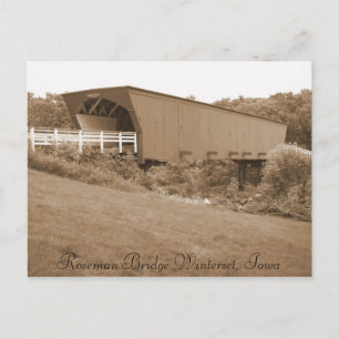 Roseman Bridge Winterset, Iowa Postkarte