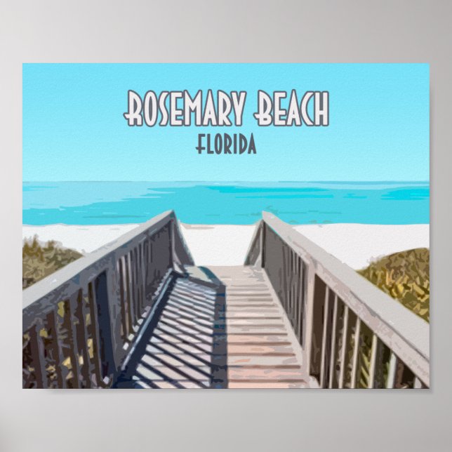 Rosemary Beach Florida Golf Coast Vintag Poster (Vorne)
