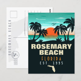 Rosemary Beach Florida Vintag Retro Sunset 80er Postkarte