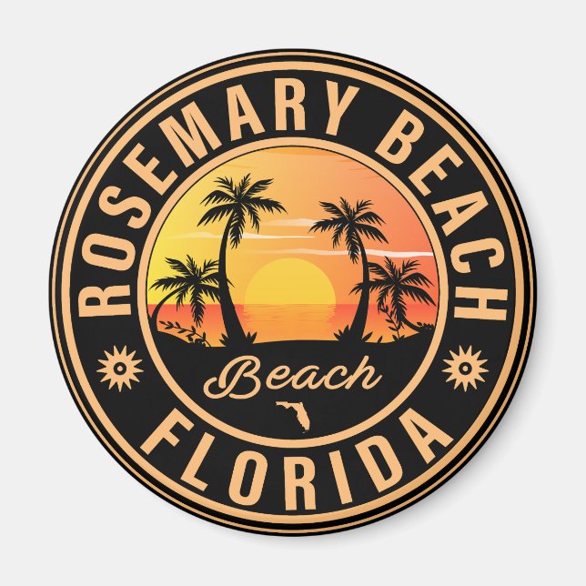 Rosemary Beach Florida - Vintager 60er Souvenirs Magnet (Vorne)