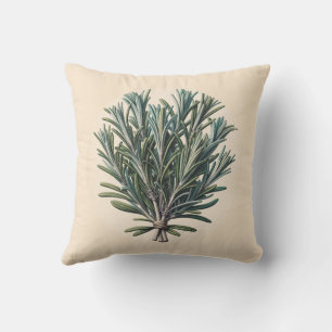 Rosemary Bunch Vintage Botanische Apothekerpflanze Kissen