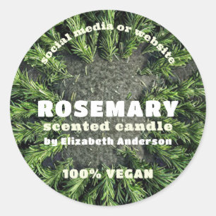 Rosemary Candle Runder Aufkleber