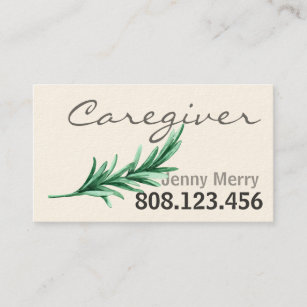 Rosemary Caregiver Business Cards Visitenkarte