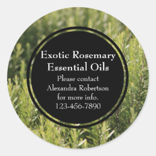 Rosemary Essential Oil Business-Flaschenetikett Runder Aufkleber