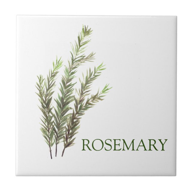 Rosemary Herb Green Kitchen Vintag Green Fliese (Vorderseite)