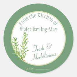 Rosemary Herb - hausgemachte Backgeschenke Food La Runder Aufkleber