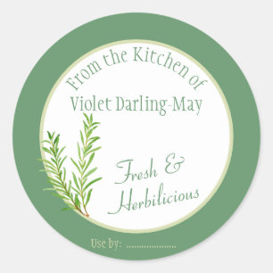 Rosemary Herb - hausgemachte Backgeschenke Food La Runder Aufkleber