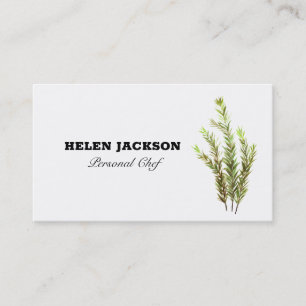 Rosemary Herbs Chef culinaire Carte de visite