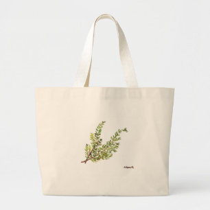 Rosemary Kraut Rosemary Aquarellmalerei Jumbo Stoffbeutel