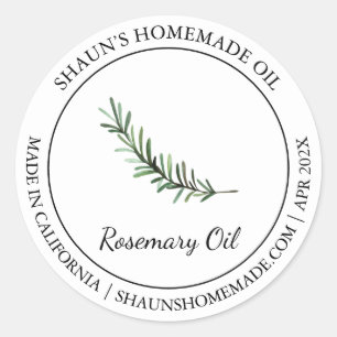 Rosemary Oil Modernes Label Runder Aufkleber