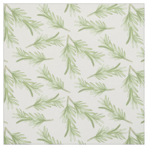 Rosemary Sprigs Herbal Pattern Stoff