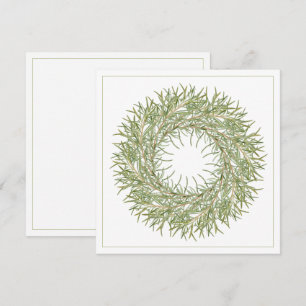 ROSEMARY WREATH 5,25" Square Flat Card Karte