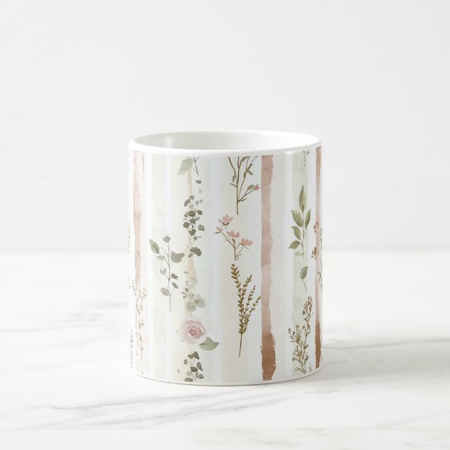 Rosen-Abstrakt Blumen Kaffeetasse (Mittel)
