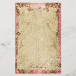 Rosen-Bahn - Kunst Nouveau Briefpapier