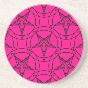 rosen baphomet sandstein untersetzer