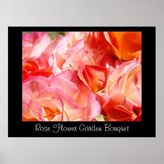 Rosen-Blumen-Garten-Blumenstraußkunst druckt Poster