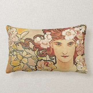 Rosen-Blumen-Kunst Nouveau Alphonse Mucha Lendenkissen