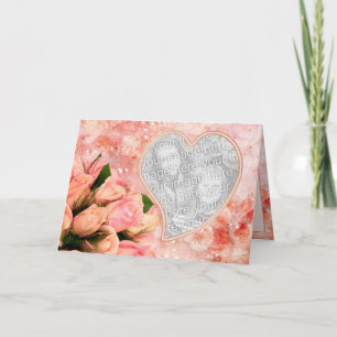 Rosen-Blumenblatt-Herz - Innere-Vers - Schablone Karte