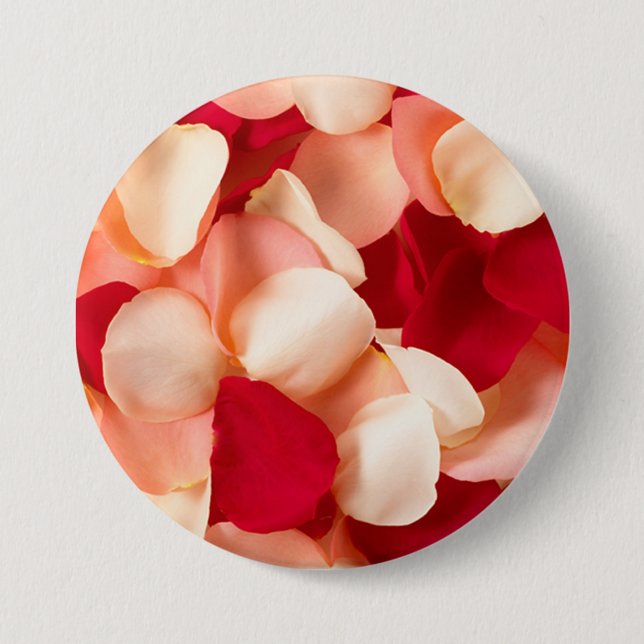 Rosen-Blumenblatt-Knöpfe Button (Vorderseite)