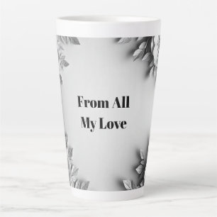Rosen-Blumenrahmen für modernen Wohnstil 🌹 Milchtasse