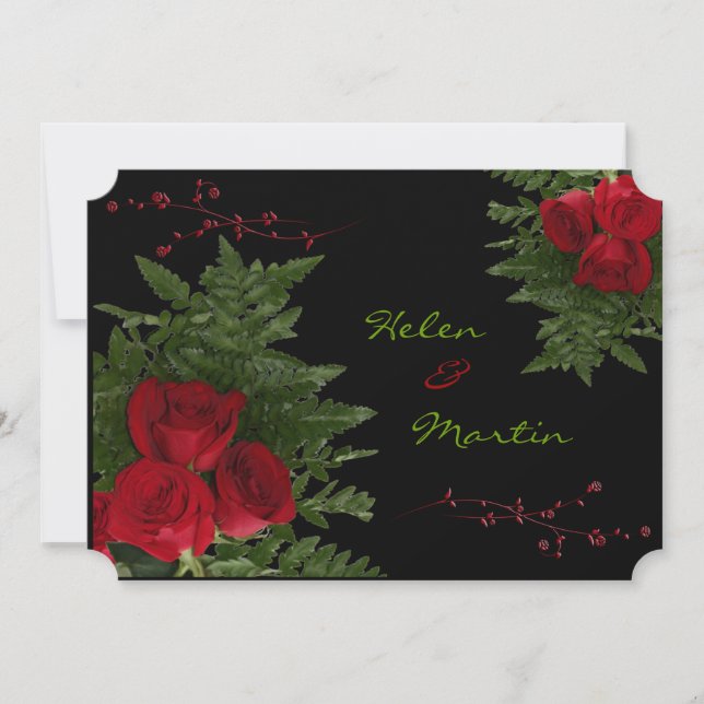 Rosen-Blumenstrauß-Einladung Einladung (Vorderseite)