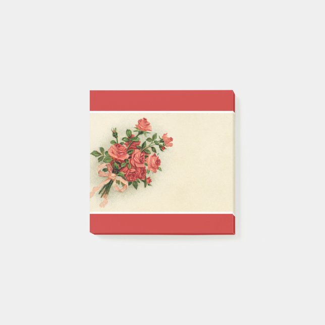 Rosen-Blumenstrauß Post-it Klebezettel (Vorderseite)