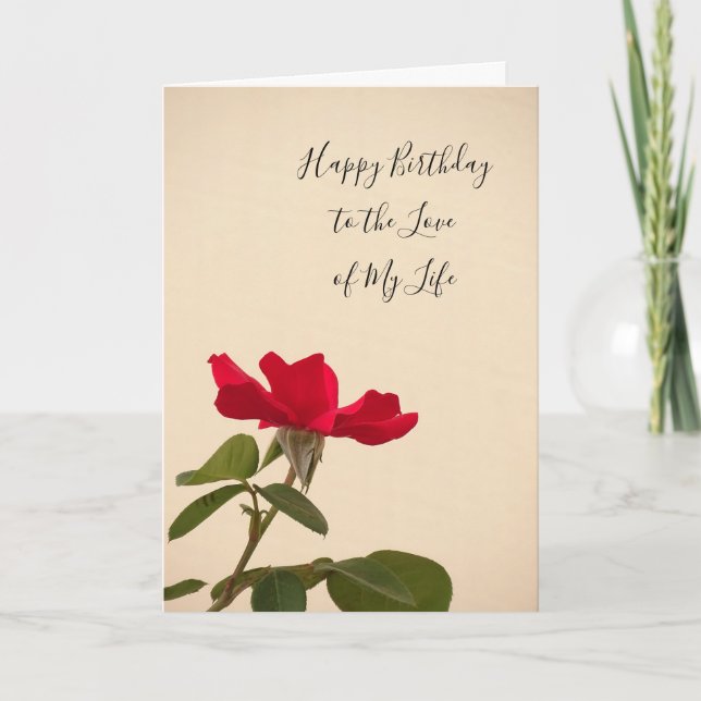 Rosen-Blüte/Rot/Liebe/Geburtstag Karte (Vorderseite)