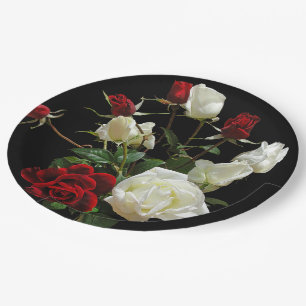 Rosen-Butike-Papier-Teller Pappteller