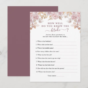 Rosen, die die beste Bride-Game-Karte kennen Einladung