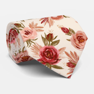 Rosen-Druck Boyfriend-Weingut-Hochzeit Krawatte