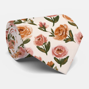 Rosen-Druck Herrenbekleidung Minimalistische Hochz Krawatte