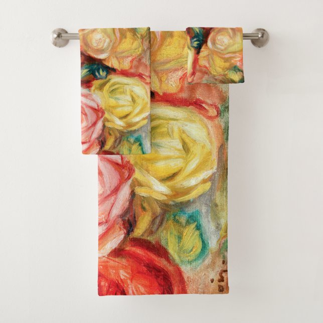 Rosen durch Pierre Auguste Renoir Badhandtuch Set (Insitu)