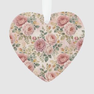 Rosen Dusty Rose Eleganter Charme Sagegrün Gold Ornament