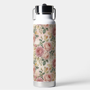 Rosen Dusty Rose Eleganter Charme Sagegrün Gold Trinkflasche