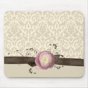 Rosen-elegante Damast-Band-Art Mousepad