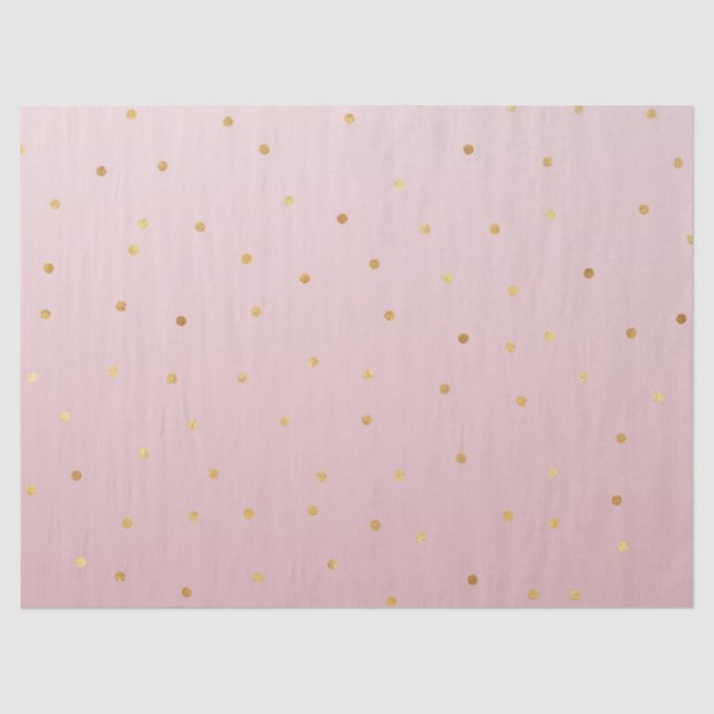 Rosen-erröten rosa Goldconfetti-Schein Seidenpapier (Vorderseite)