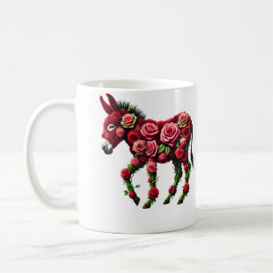 Rosen Esel Blumen Gärtnerei Floral Kaffeetasse