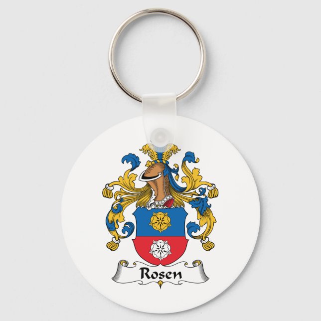 Rosen Familienwappen Schlüsselanhänger (Vorderseite)