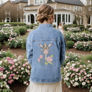 Rosen-Fee-Illustration von Molly Harrison Jeansjacke