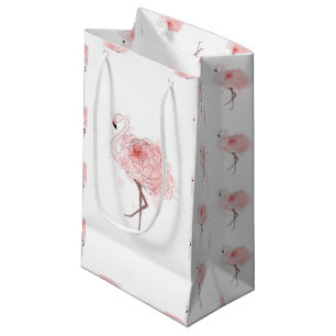 Rosen-Flamingo Kleine Geschenktüte