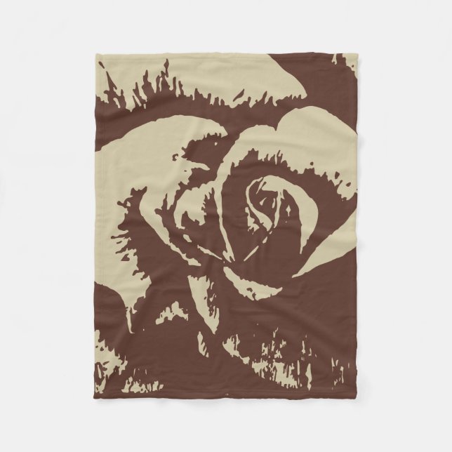 Rosen-Fleece-Decke, 50" x60 " Fleecedecke (Vorderseite)