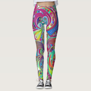Rosen floral grün rote Leggings lifewomenstyle