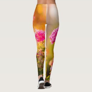 Rosen floral grün rote Leggings lifewomenstyle