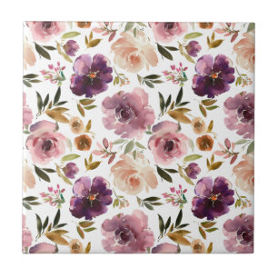 Rosen Floral Pink Lila Badezimmer Fliese