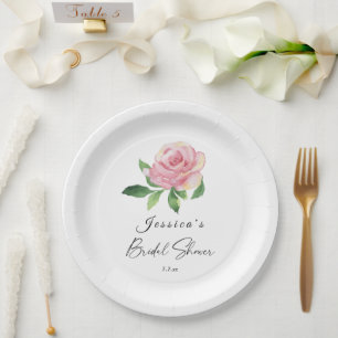 Rosen Florale Brautparty Pappteller