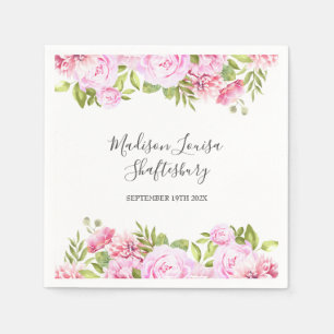 Rosen Florale Taufe Serviette