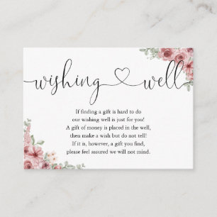 Rosen Florales Herz Schrift Wünsch-Gut Hochzeit Begleitkarte